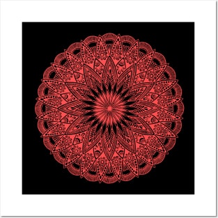 Mandala (salmon) Posters and Art